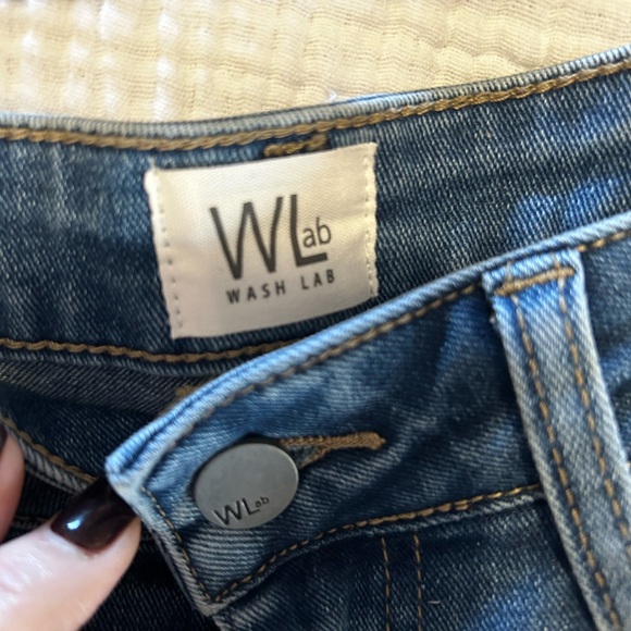 Wash Lab Denim Selma Asymmetrical Skirt - Picture 3 of 5